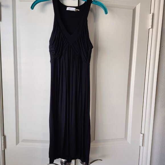 Gorgeous Black Calvin Klein Jersey Dress - Size 8 - Picture 1 of 4